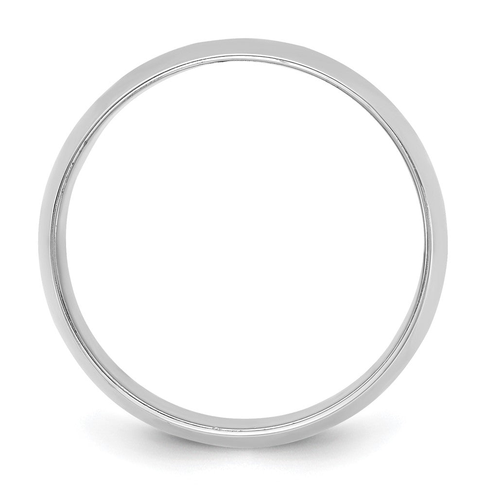 14k White Gold 10mm LTW Half Round Wedding Band Ring