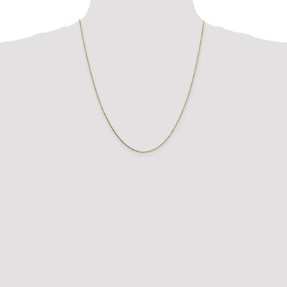 22 Inch 14K .8mm Box With Lobster Clasp Chain Necklace