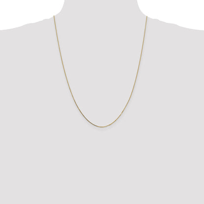 24 Inch 14K .8mm Box With Lobster Clasp Chain Necklace