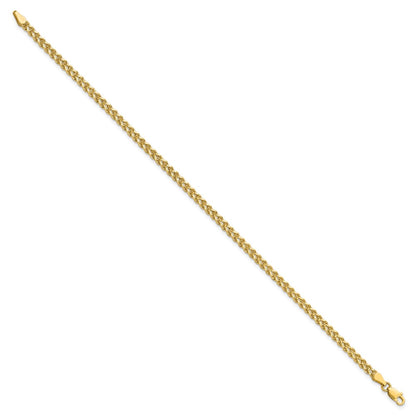 7 Inch 14K Yellow Gold 3.0mm Wide Diamond Cut Double Rope Chain Bracelet