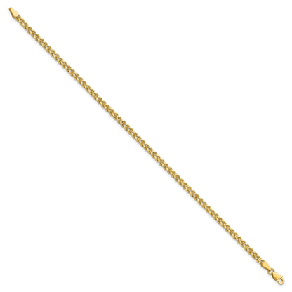 7 Inch 14K Yellow Gold 3.0mm Wide Diamond Cut Double Rope Chain Bracelet
