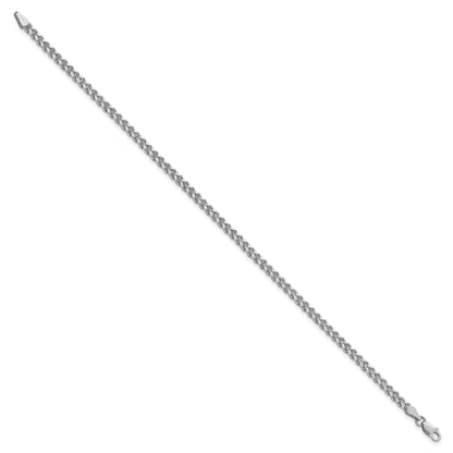 7 Inch 14K White Gold 3.0mm Wide Diamond Cut Double Rope Chain Bracelet