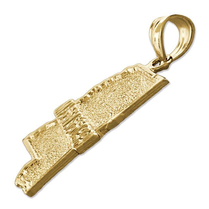 14K Gold Mississippi State Map Charm