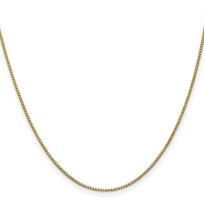 20 Inch 10K 1mm Box Chain Necklace