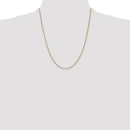 22 Inch 10K Yellow Gold 1mm Box Chain Necklace