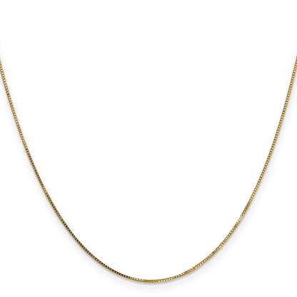 24 Inch 10K .7mm Box Chain Necklace