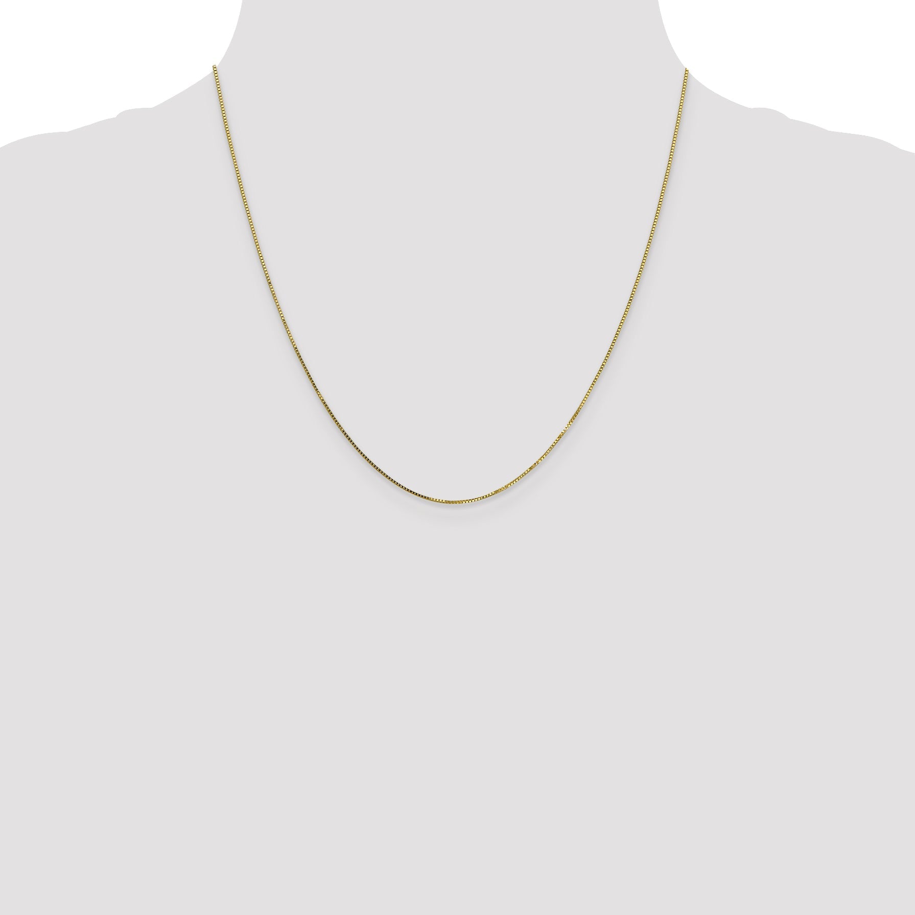20 Inch 10K .7mm Box Chain Necklace