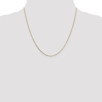 20 Inch 10K .7mm Box Chain Necklace