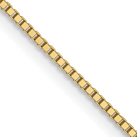 16 Inch 10K Yellow Gold .7mm Box Chain Necklace