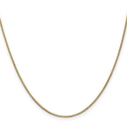24 Inch 14K Yellow Gold 1mm Box Chain Necklace