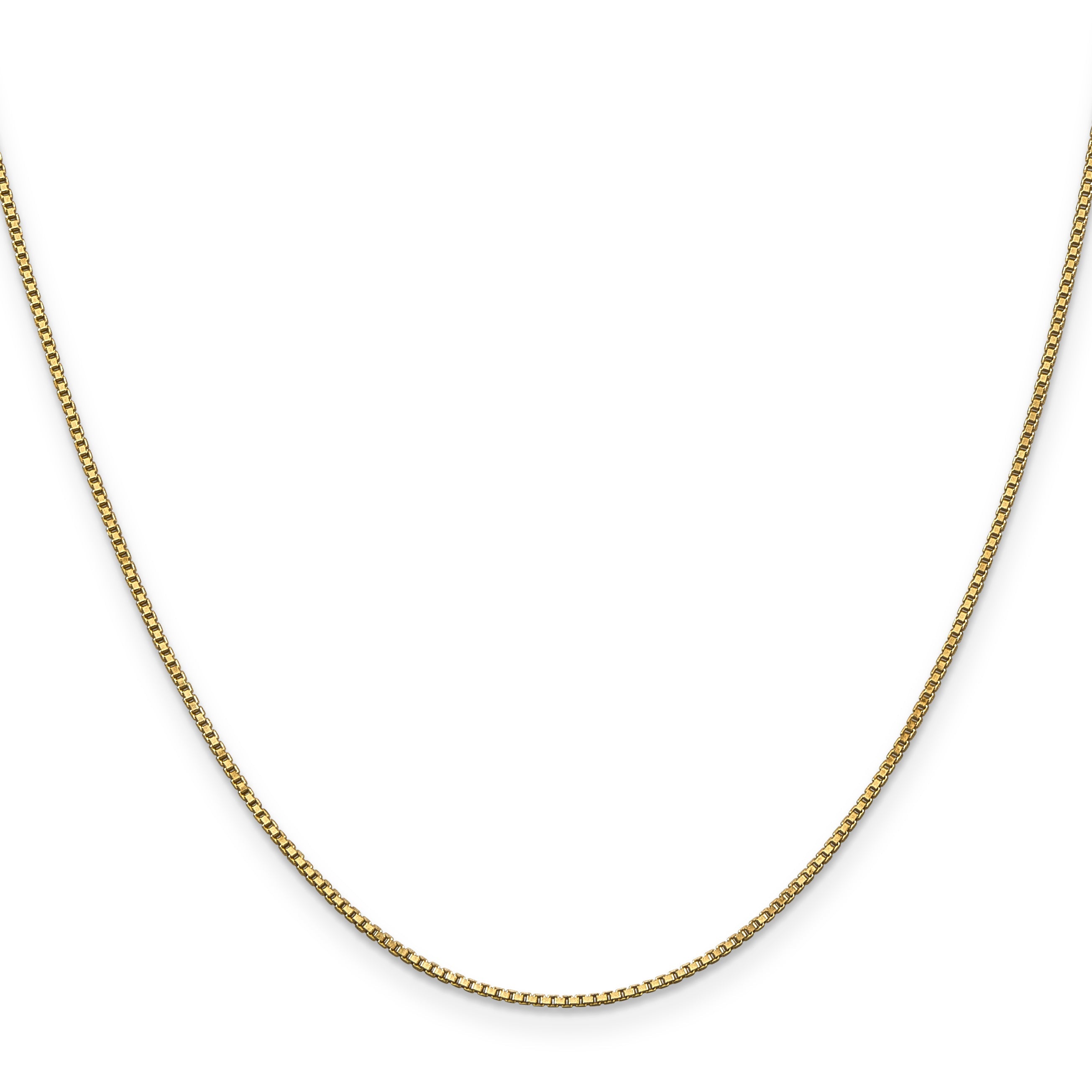 22 Inch 14K 1mm Box Chain Necklace