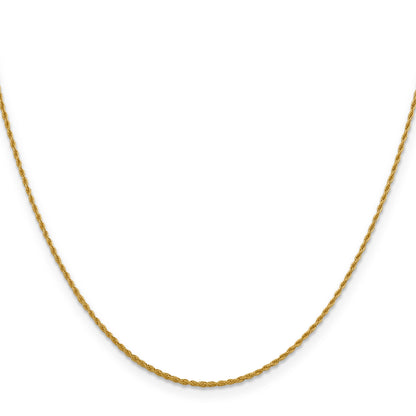 18 Inch 10K 1.2 mm Loose Rope Chain Necklace