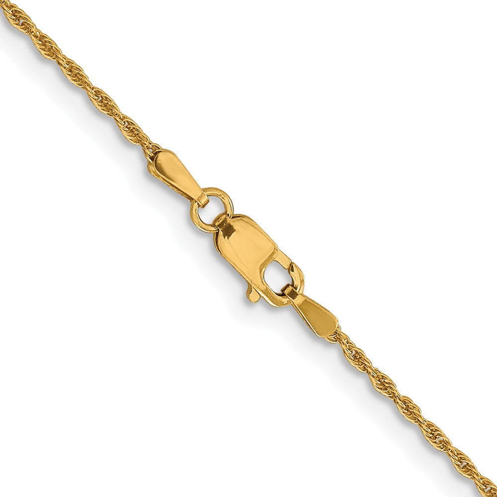 24 Inch 10K Yellow Gold 1.2 mm Loose Rope Chain Necklace