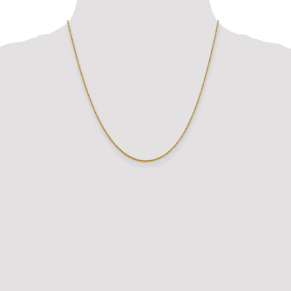20 Inch 10K 1.2 mm Loose Rope Chain Necklace