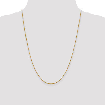 24 Inch 10K Yellow Gold 1.2 mm Loose Rope Chain Necklace