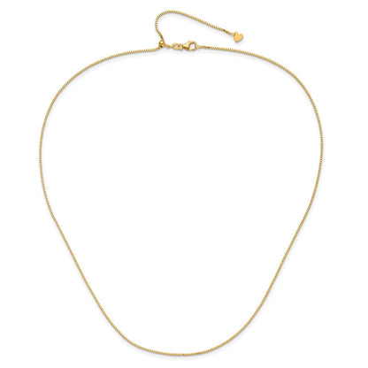 30 Inch 10K Adjustable .9mm Box Chain Necklace