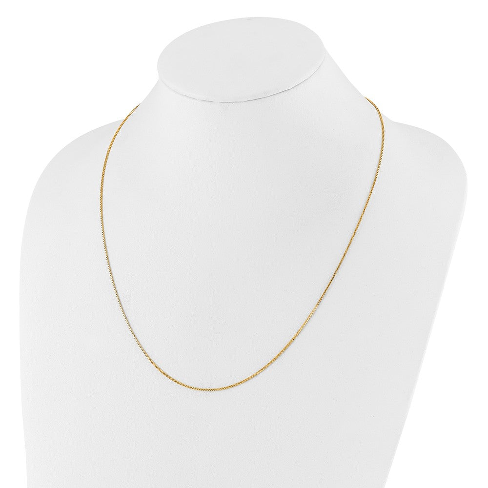 30 Inch 10K Adjustable .9mm Box Chain Necklace