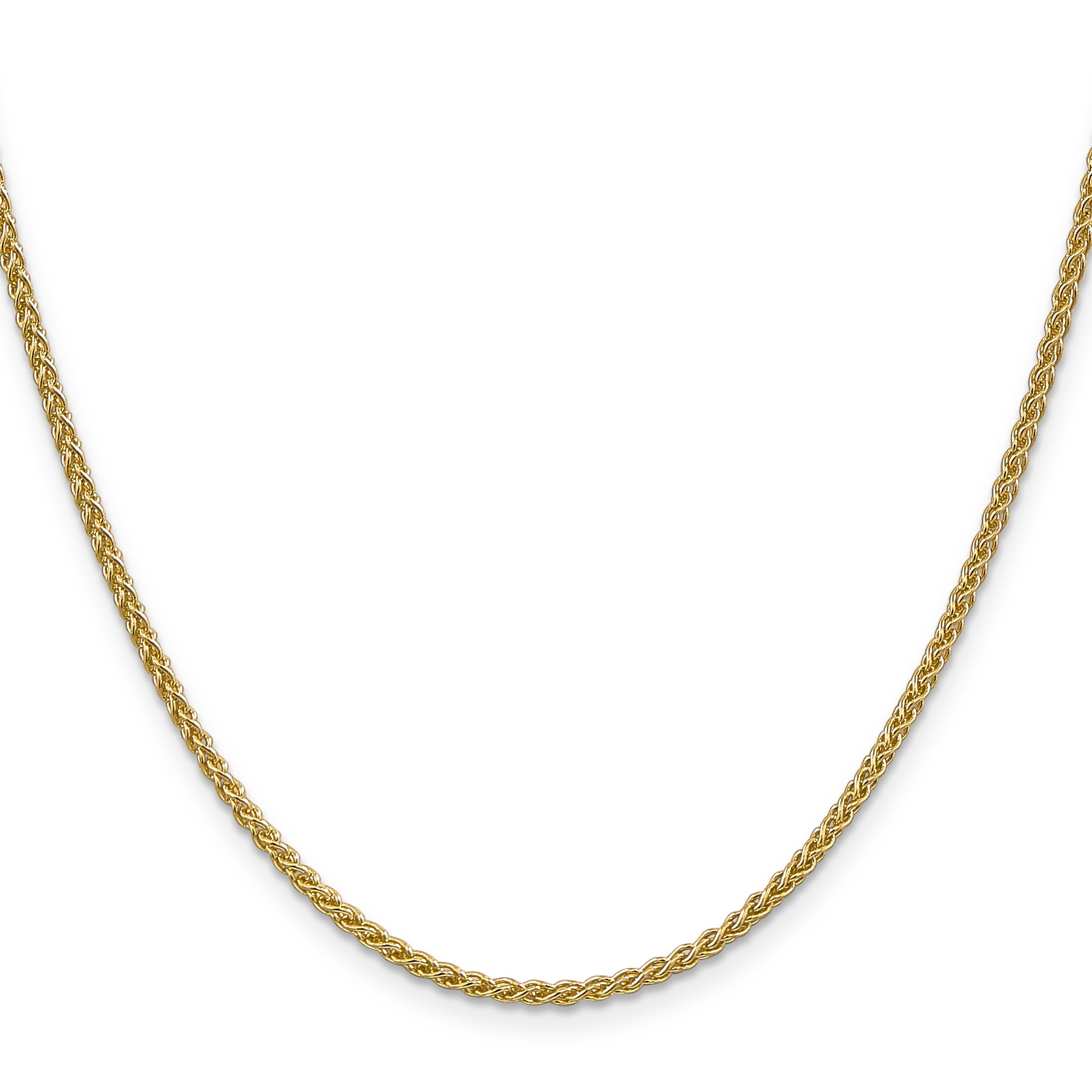 18 Inch 14K 2.1mm Spiga Chain Necklace