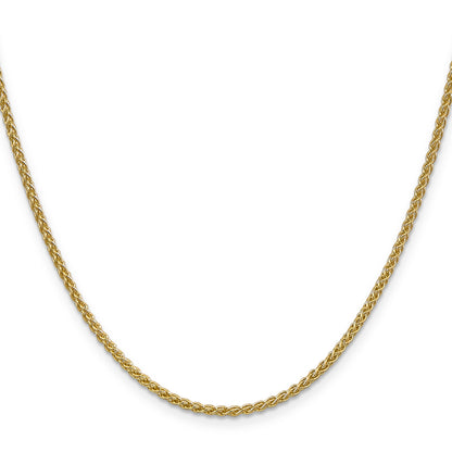 18 Inch 14K 2.1mm Spiga Chain Necklace