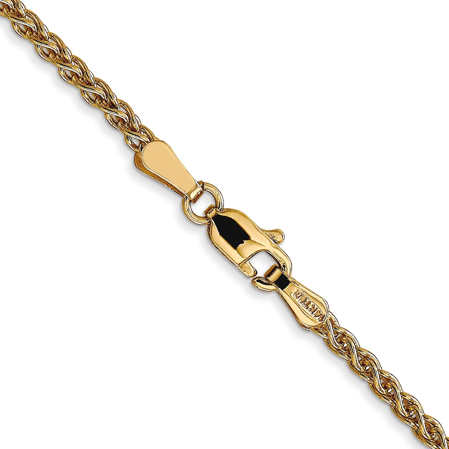 18 Inch 14K 2.1mm Spiga Chain Necklace