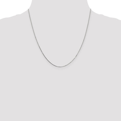 20 Inch 10K White Gold .7mm Box Chain Necklace