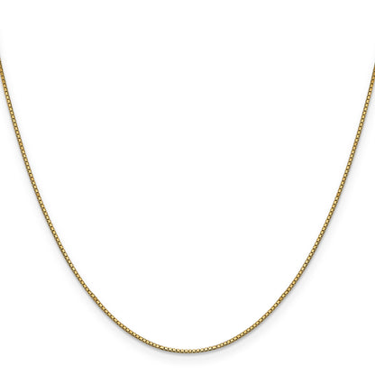 20 Inch 10K .8mm Box Chain Necklace