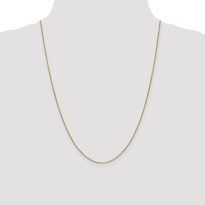 24 Inch 10K .8mm Box Chain Necklace