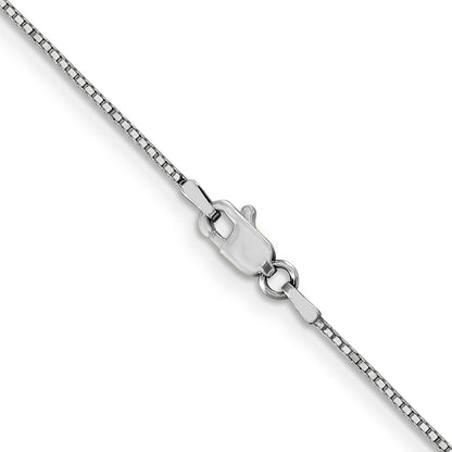 16 Inch 10K White Gold .8mm Box Chain Necklace