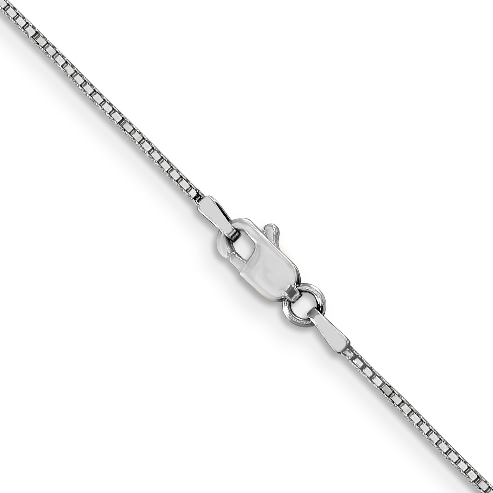 20 Inch 10K White Gold .8mm Box Chain Necklace