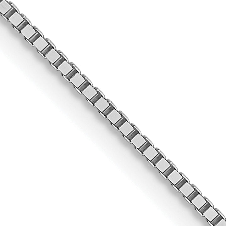 20 Inch 10K White Gold .8mm Box Chain Necklace
