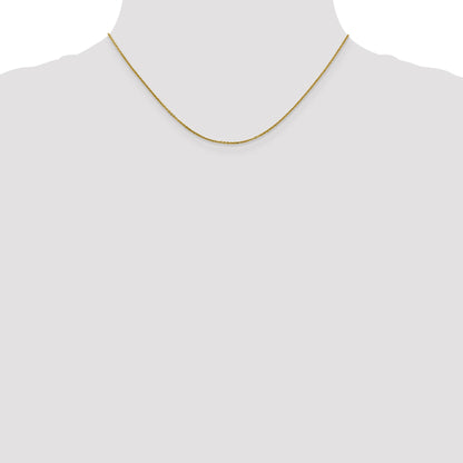 16 Inch 10K 1.1mm Flat Cable Chain Necklace