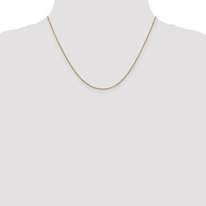 18 Inch 10K 1.1mm Flat Cable Chain Necklace