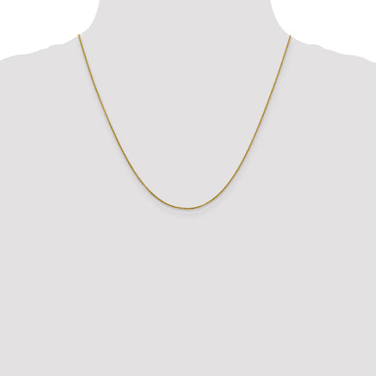 20 Inch 10K 1.1mm Flat Cable Chain Necklace