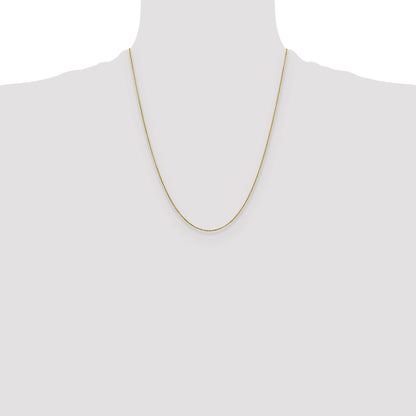 22 Inch 10K Yellow Gold 1.1mm Flat Cable Chain Necklace