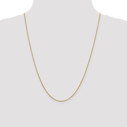 24 Inch 10K 1.1mm Flat Cable Chain Necklace