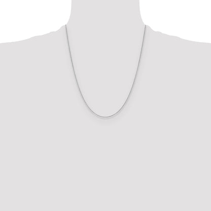 10K White Gold 1.1mm Flat Cable Chain