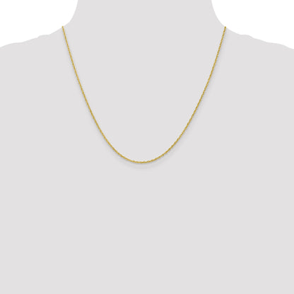 20 Inch 10K 1.5 mm Loose Rope Chain Necklace