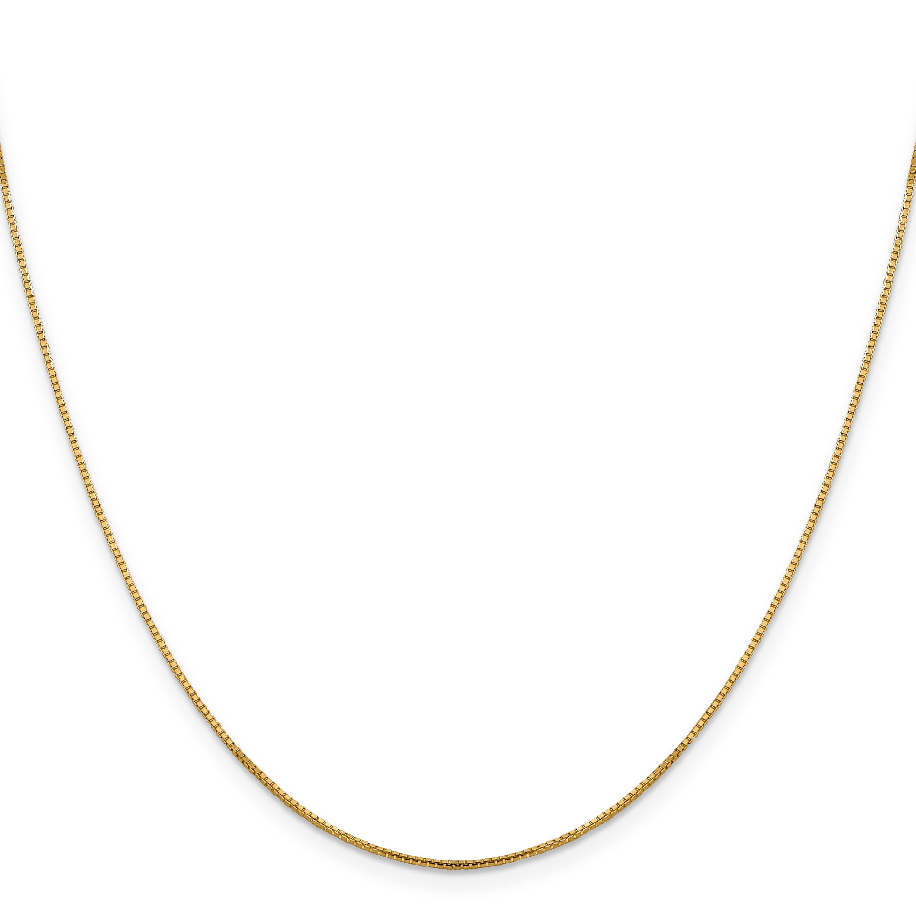 18 Inch 10K .95mm Sparkle Octagonal Box Chain Necklace