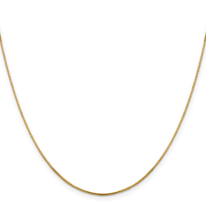 18 Inch 10K .95mm Sparkle Octagonal Box Chain Necklace