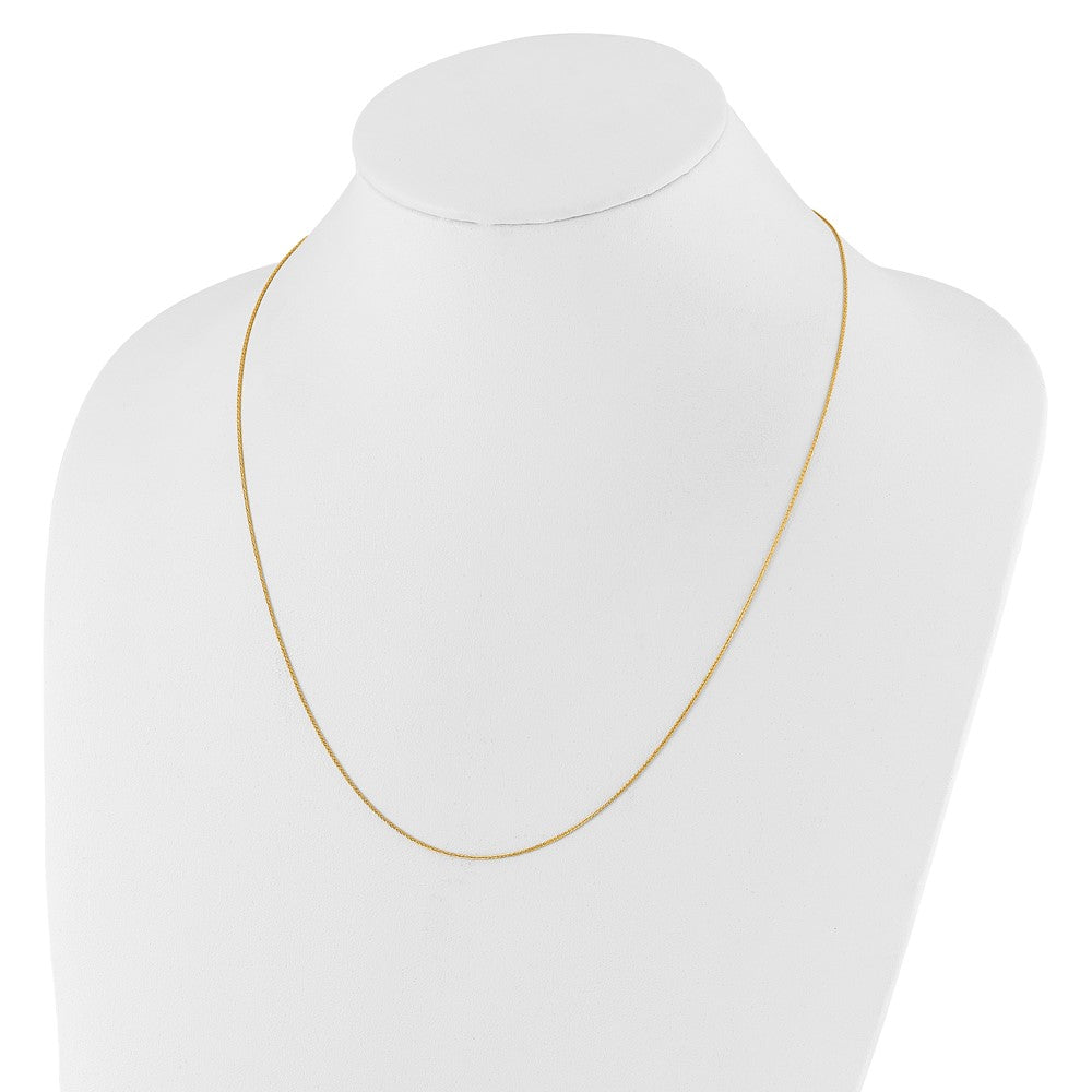 30 Inch 10K Adjustable .8mm Wheat Chain Necklace