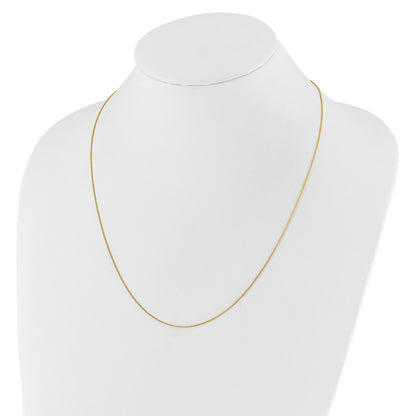 22 Inch 10K Adjustable .8mm Wheat Chain Necklace