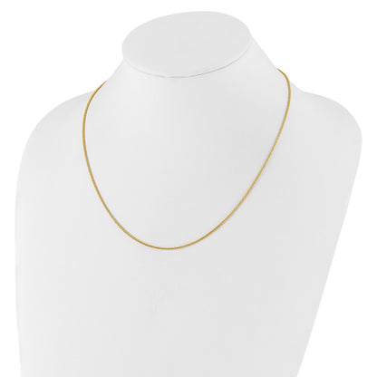 22 Inch 10K Adjustable 1.35mm Wheat Chain Necklace