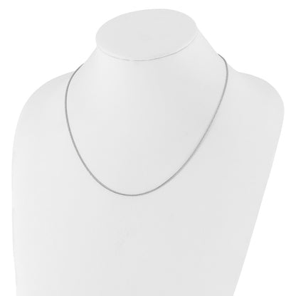 30 Inch 10K White Gold Adjustable 1.35mm Wheat Chain Necklace