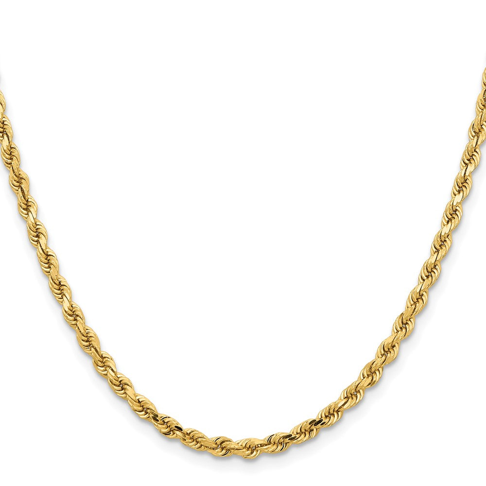 18 Inch 10K Yellow Gold 3.75mm Diamond Cut Rope Chain Necklace