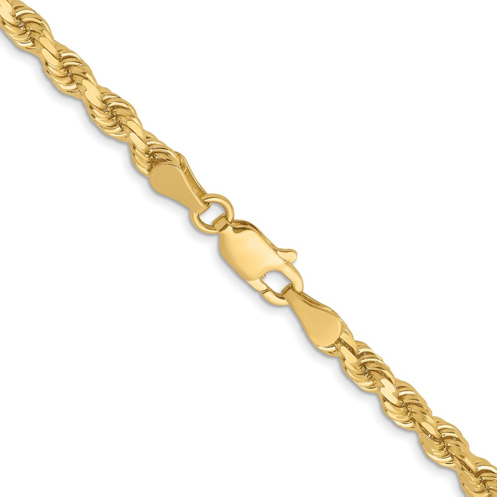26 Inch 10K Yellow Gold 3.75mm Diamond Cut Rope Chain Necklace