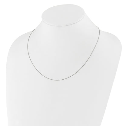 10K White Gold Adjustable 1mm D/C Cable Chain