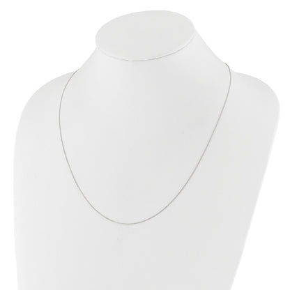 10K White Gold Adjustable 1mm D/C Cable Chain