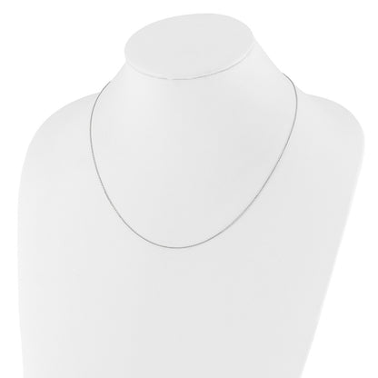 22 Inch 10K White Gold Adjustable 1.1mm D/C Cable Chain Necklace