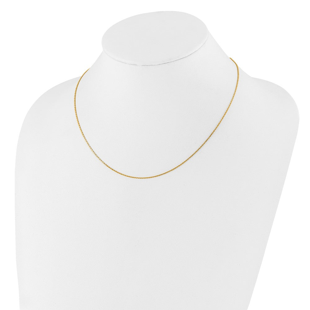 26 Inch 10K Yellow Gold 1.05mm D/C Cable 2In+2In Adjustable Chain Necklace