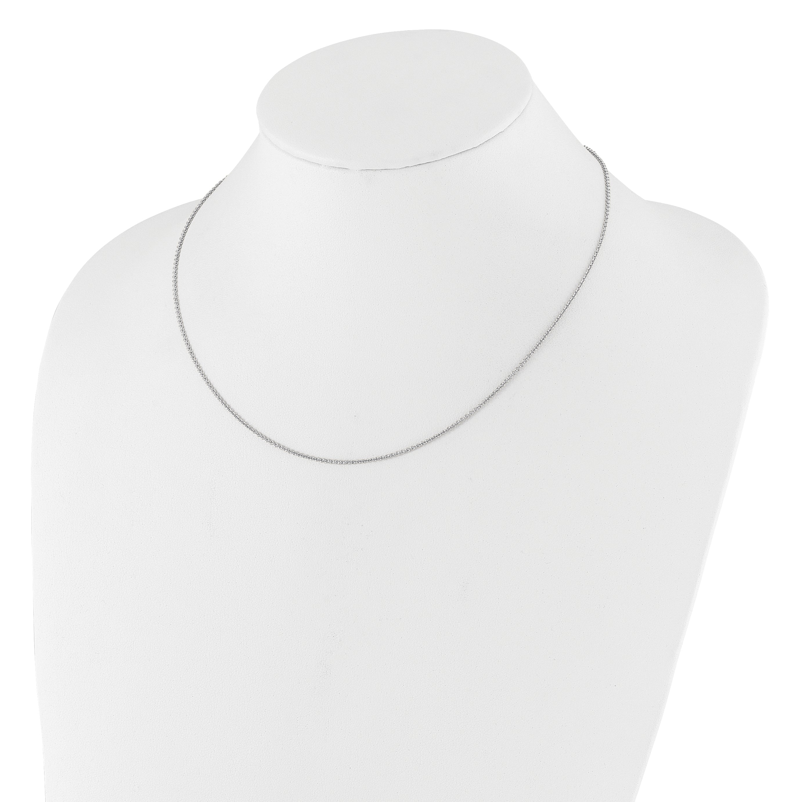 10K White Gold 1.4mm Round Cable 2In+2In Adjustable Chain